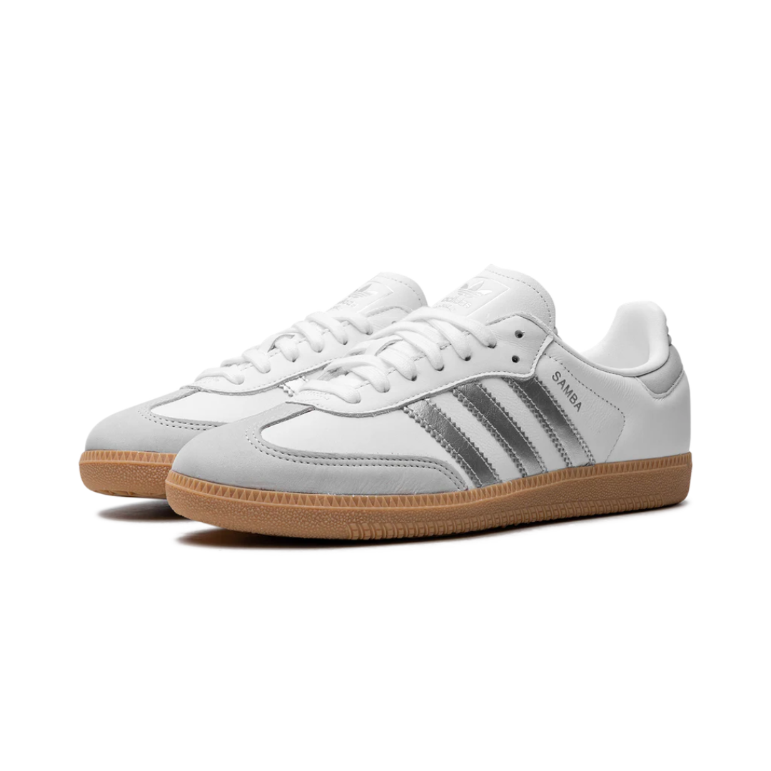 Adidas Samba White Silver Metallic Grey
