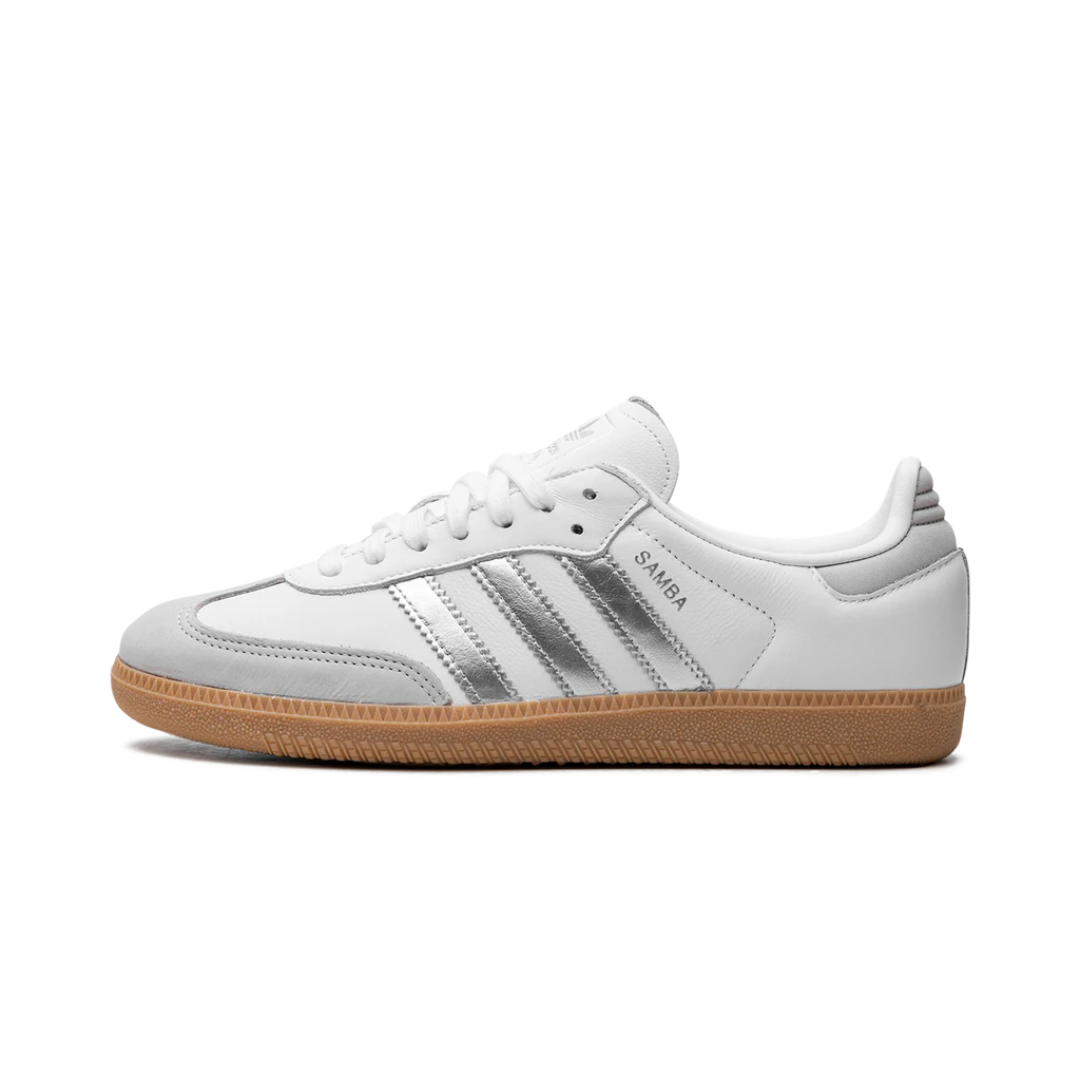 Adidas Samba White Silver Metallic Grey